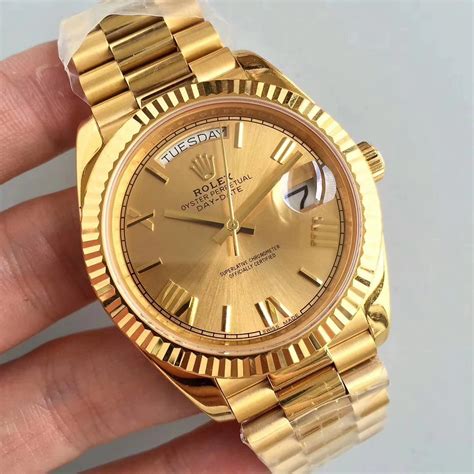 rolex day date gold fake|rolex day date homage.